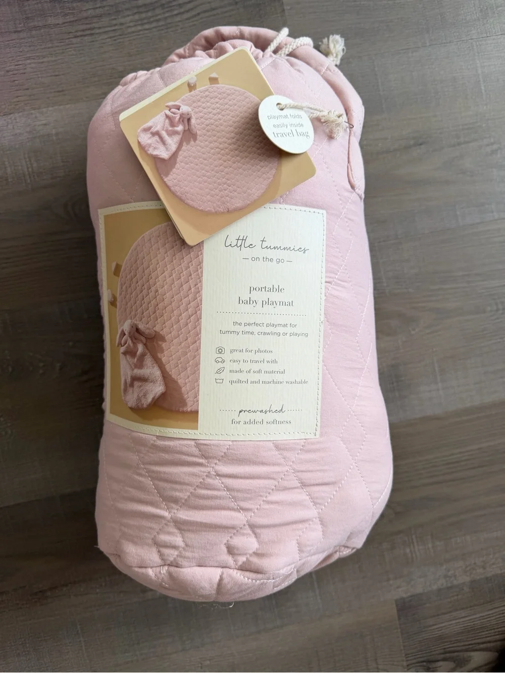 Portable Baby Playmat - Blush Pink